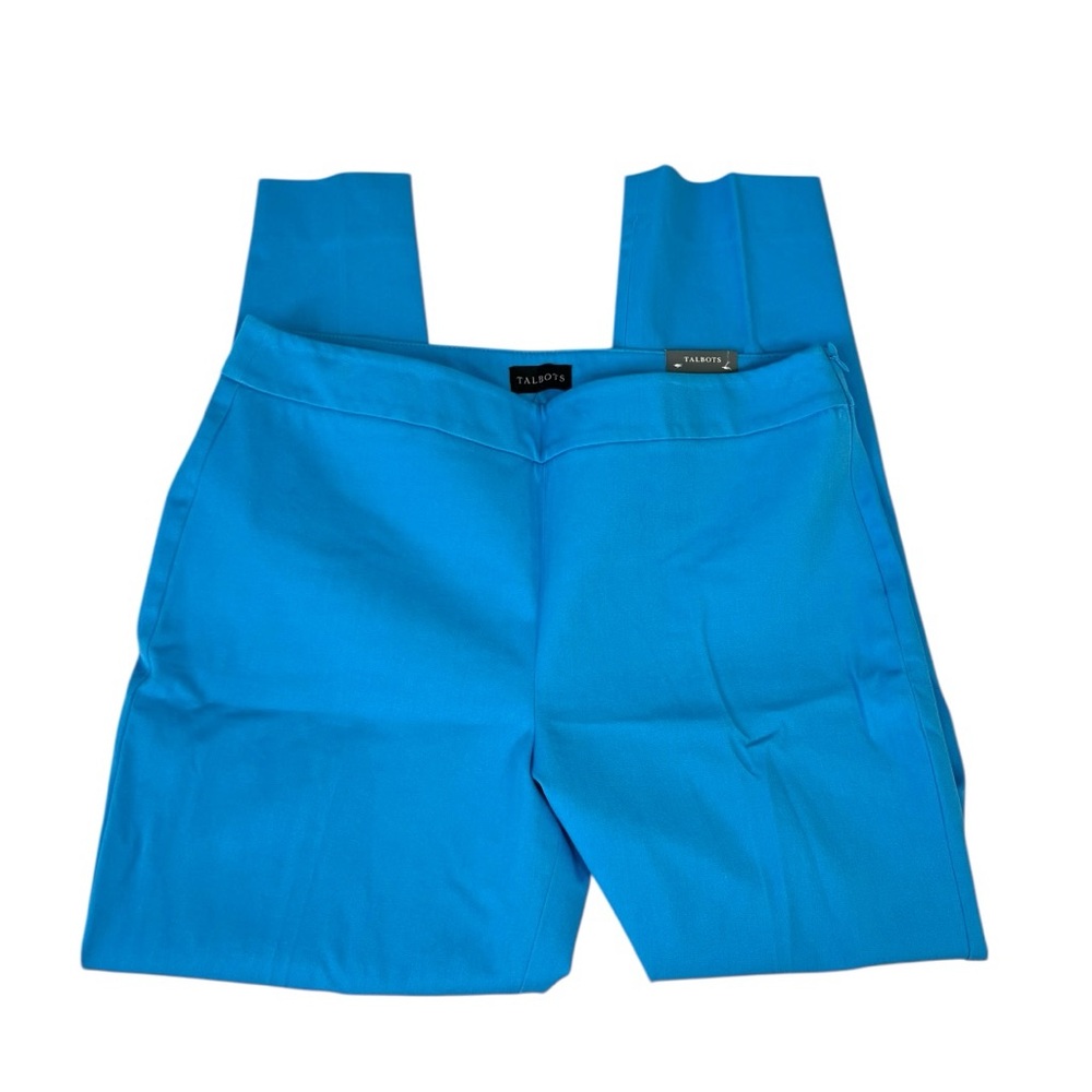 Talbots Chatham Ankle Pant Size 10P in Bright Blue - Picture 3 of 8